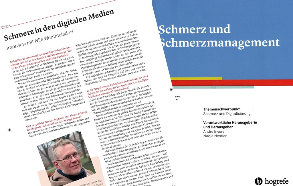 Schmerz in den digitalen Medien (Interview, Schmerz und Schmerzmanagement Jg.3, Heft 3/2019)